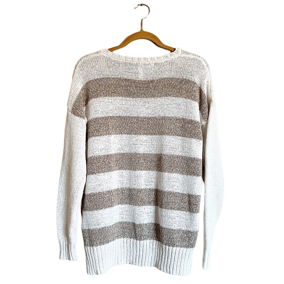 Kensie Striped Sweater Size Large - Picture 2 of 6